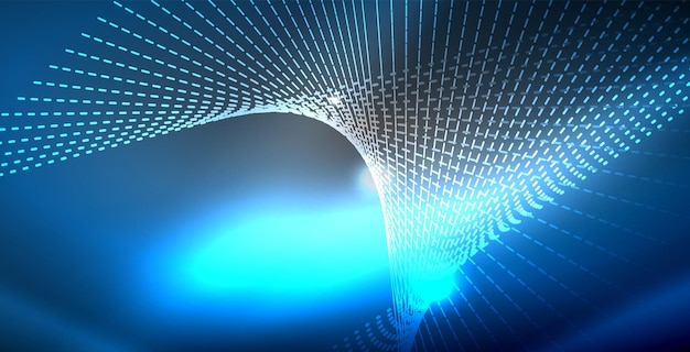 Ondas de neón brillantes brillantes brillantes