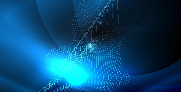 Ondas de neón brillantes brillantes brillantes