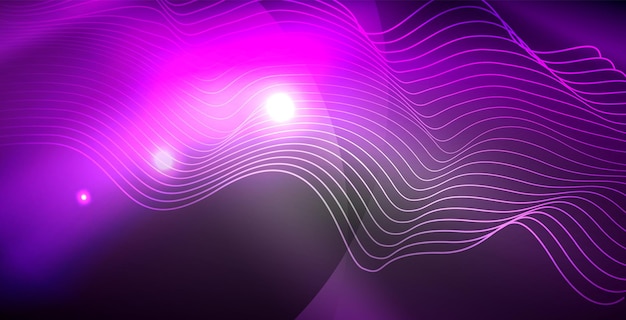 Ondas de neón brillantes brillantes brillantes