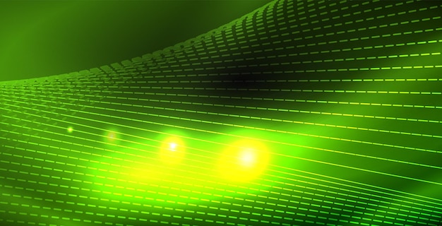Las ondas de neón brillantes y brillantes