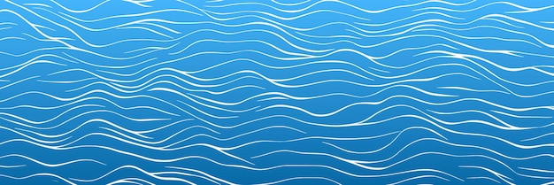 Ondas y ondas de agua superficie del mar vector fondo natural