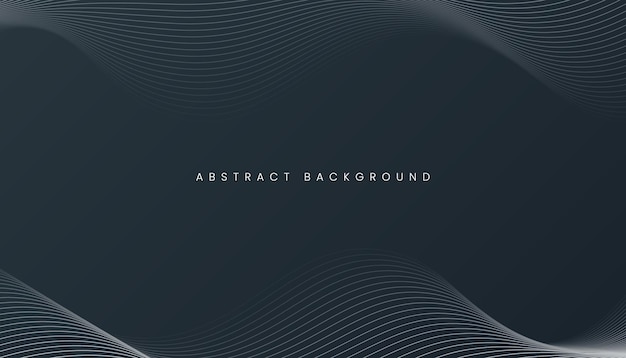Ondas oscuras abstractas con estilo lineal dibujado a mano
