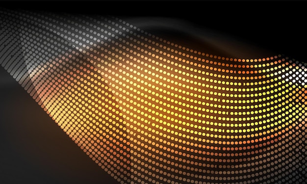 Ondas de partículas de humo suaves big data techno de fondo con elementos fluidos brillantes concepto de hitech