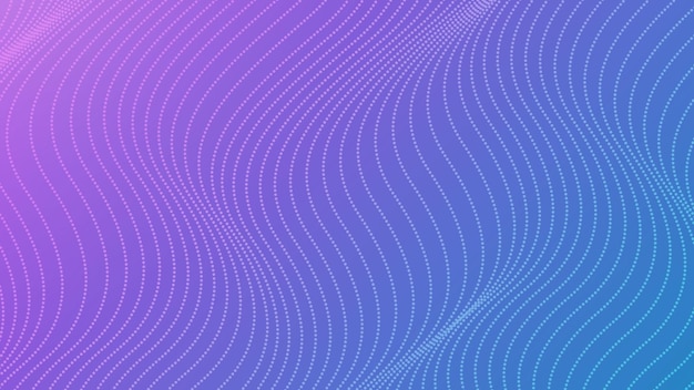 Ondas de partículas de medio tono que fluyen en el fondo de gradiente Ciberespacio digital tecnología de alta tecnología co