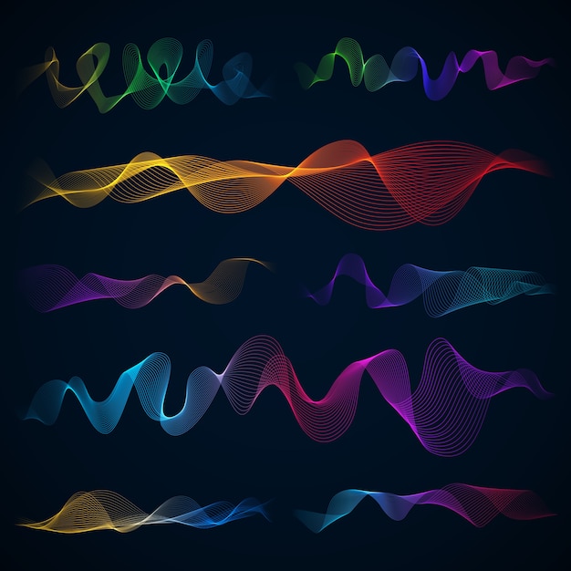ondas de sonido arte vectorial