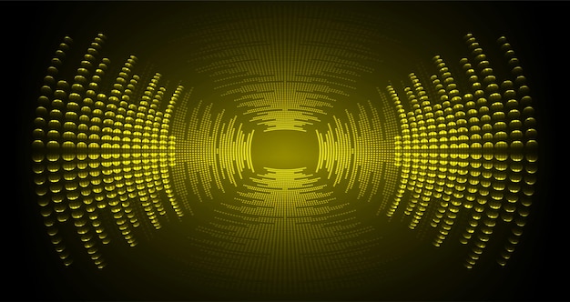 Ondas de sonido que oscilan la luz oscura.
