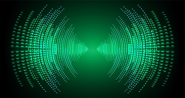 Ondas de sonido que oscilan la luz oscura.