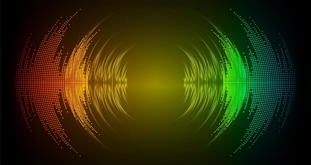 Ondas de sonido que oscilan luz oscura