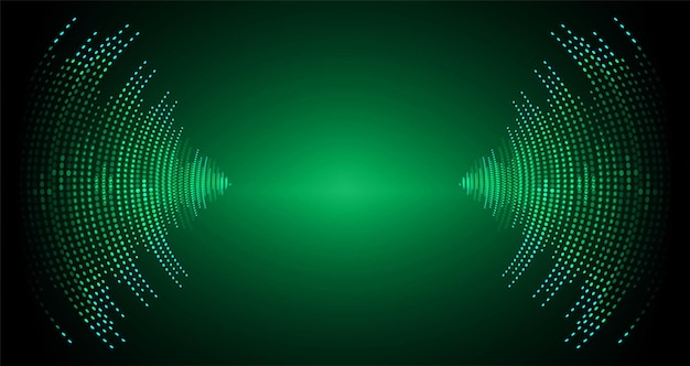 Ondas de sonido que oscilan la luz oscura.