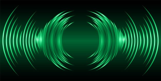 Ondas de sonido que oscilan la luz oscura.