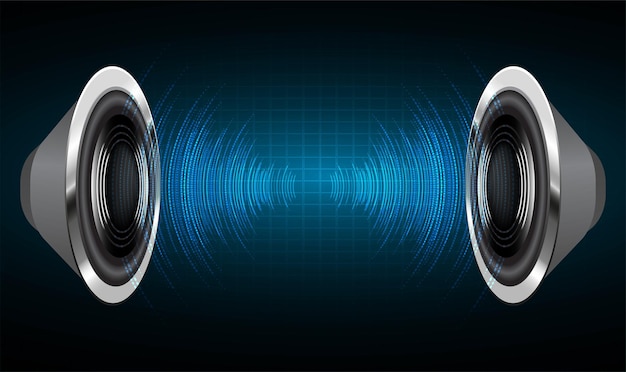 Ondas de sonido que oscilan la luz oscura.