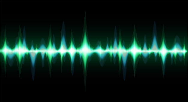 Ondas de sonido que oscilan la luz oscura.