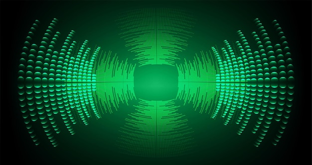 Ondas de sonido que oscilan la luz oscura.