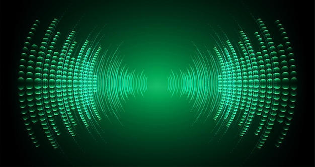Ondas de sonido que oscilan la luz oscura.