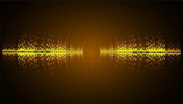 Ondas de sonido que oscilan la luz oscura.