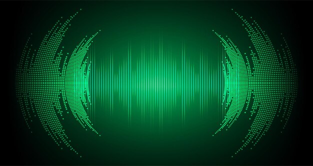 Ondas de sonido que oscilan la luz oscura.