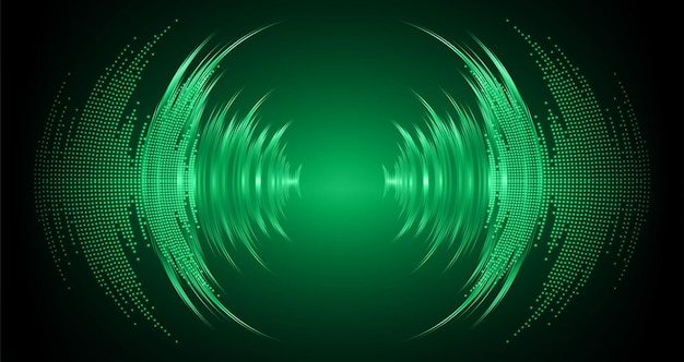 Ondas de sonido que oscilan la luz oscura.