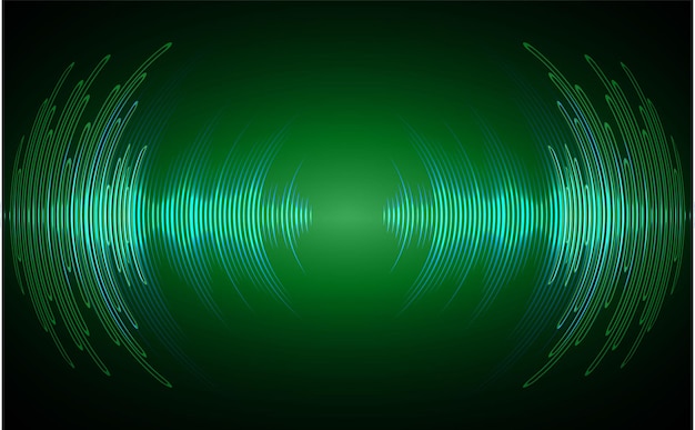 Ondas de sonido que oscilan la luz oscura.