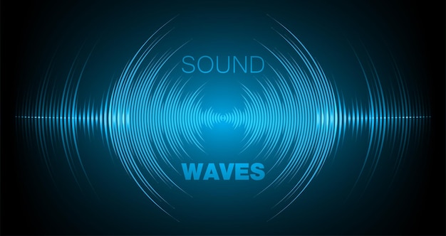 Ondas de sonido que oscilan la luz oscura.