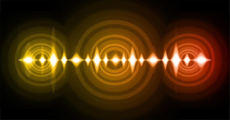 Vector las ondas sonoras oscilan la luz oscura