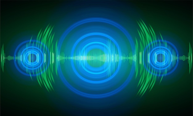 Las ondas sonoras oscilan la luz oscura
