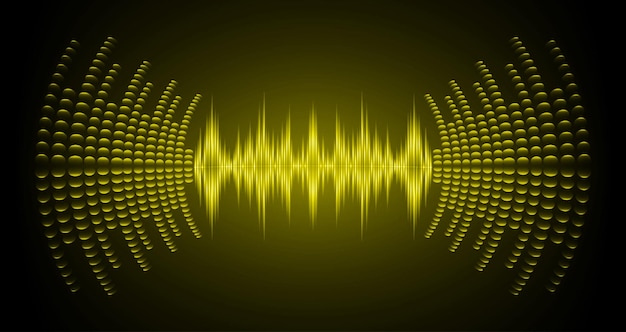 Las ondas sonoras oscilan la luz oscura