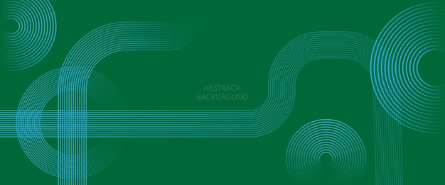 Ondas verdes brillantes abstractas en un fondo oscuro