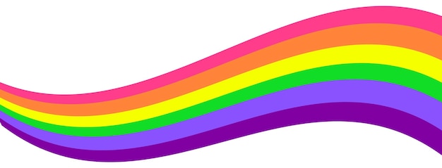 Ondeando la bandera del arco iris del símbolo del orgullo LGBT Gay Lesbian Bisexual Transgénero y Queer