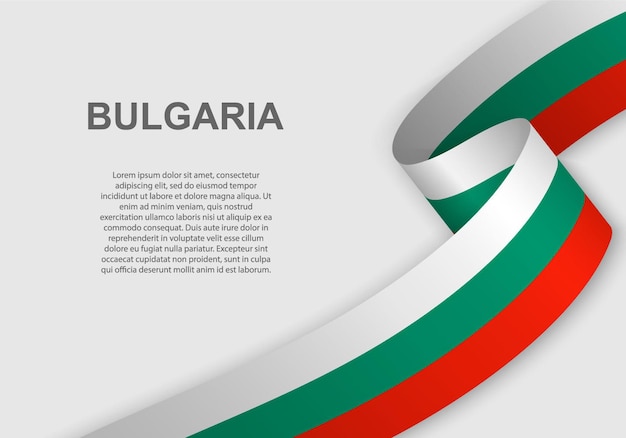 Ondeando la bandera de Bulgaria.