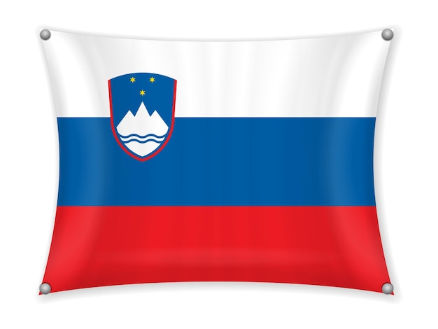 Ondeando la bandera de Eslovenia