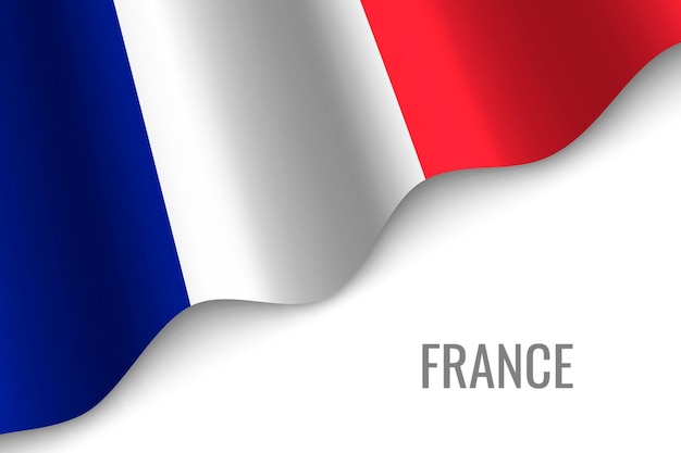 Ondeando la bandera de francia