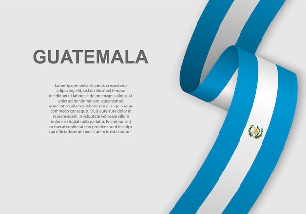 Ondeando la bandera de Guatemala.