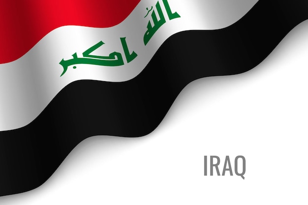Ondeando la bandera de Irak.