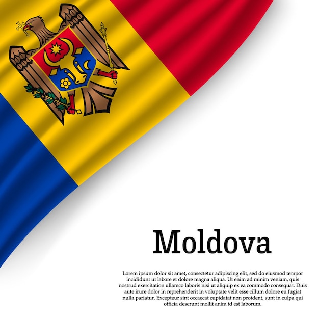 Ondeando la bandera de Macedonia en blanco