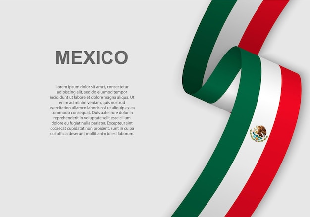 Ondeando la bandera de México.