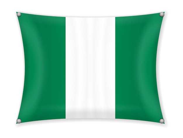 Ondeando la bandera de Nigeria