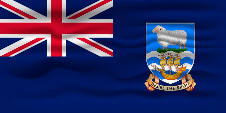 Vector ondeando la bandera del país islas malvinas ilustración vectorial