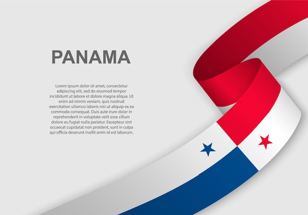 Ondeando la bandera de panamá.