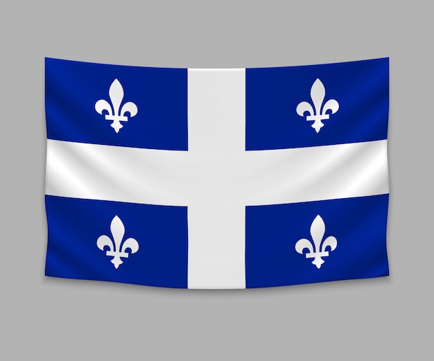 Ondeando la bandera de quebec