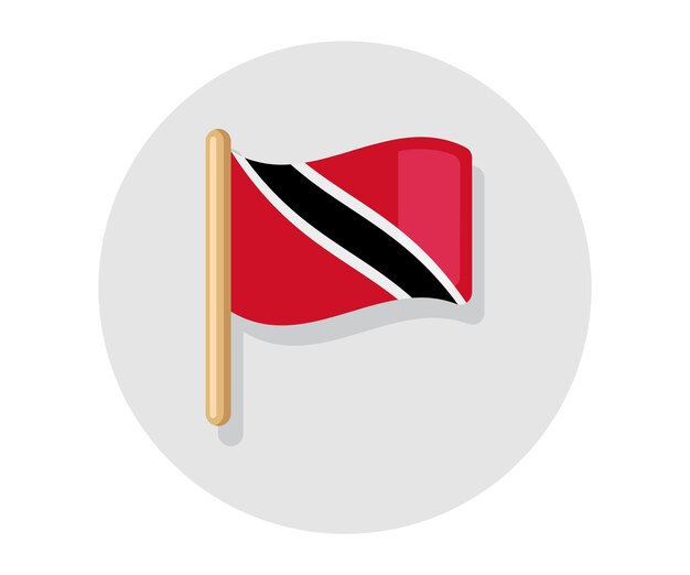 Ondeando la bandera de Trinidad y Tobago vector