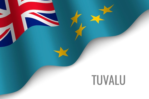 Vector ondeando la bandera de tuvalu