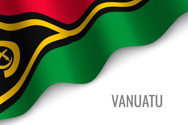 Ondeando la bandera de Vanuatu