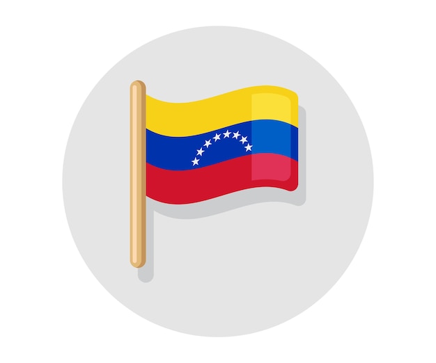 Ondeando la bandera de Venezuela vector
