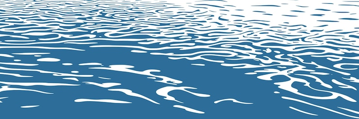 Vector las ondulaciones y las olas de agua de la superficie del mar son vectores de fondo natural