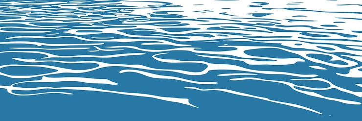 Vector las ondulaciones y las olas de agua de la superficie del mar son vectores de fondo natural