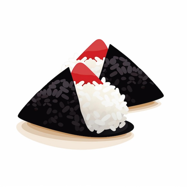 Vector onigiri arroz japón ilustración vector de comida japonesa comida tradicional asiática icono de cocina