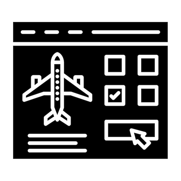 Vector online booking icon