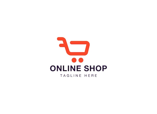 Online Shop Logo designs Template Illustration vector graphic of shopping cart and shop