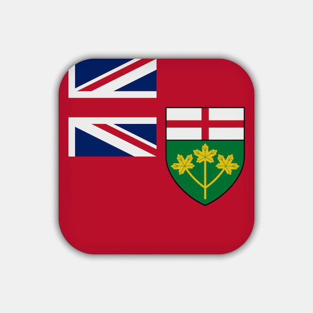 Ontario bandera provincia de Canadá ilustración vectorial