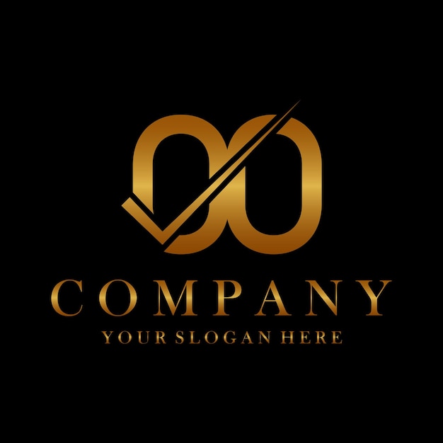 OO Carta Diseño del logotipo Plantilla Vector Iniciales creativas letra OO concepto del logotipo